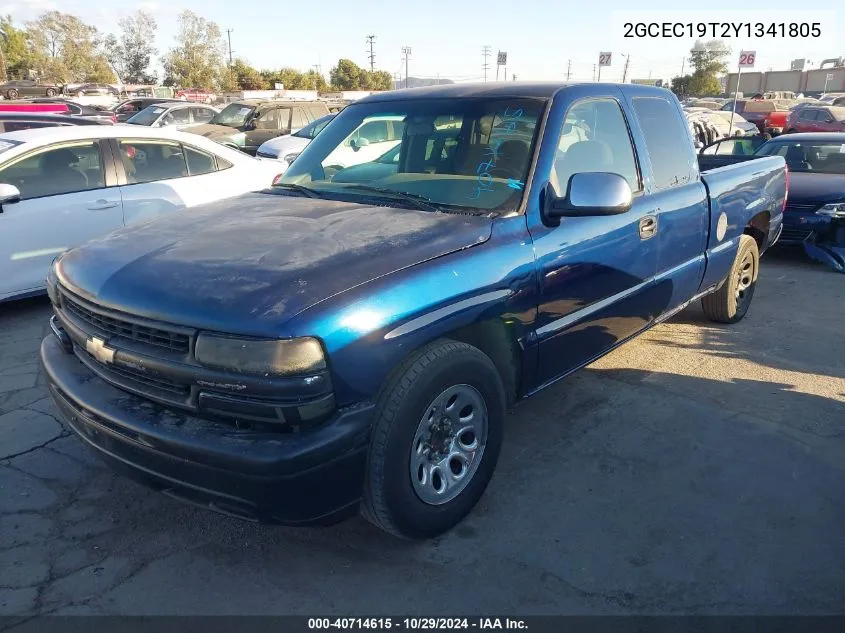 2000 Chevrolet Silverado 1500 Ls VIN: 2GCEC19T2Y1341805 Lot: 40714615