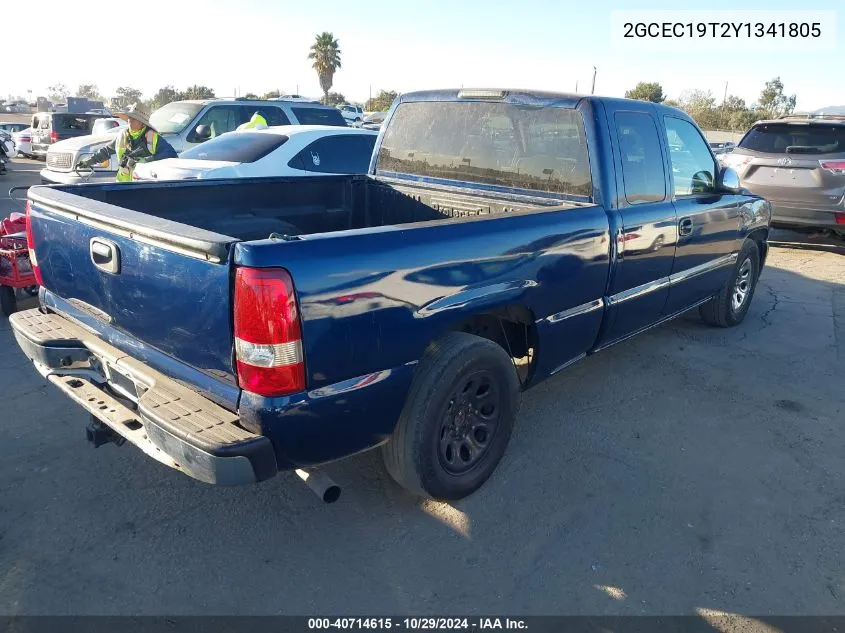 2000 Chevrolet Silverado 1500 Ls VIN: 2GCEC19T2Y1341805 Lot: 40714615