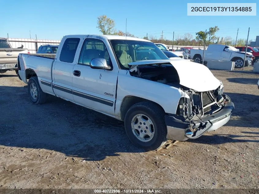 2000 Chevrolet Silverado 1500 Ls VIN: 2GCEC19T3Y1354885 Lot: 40722986