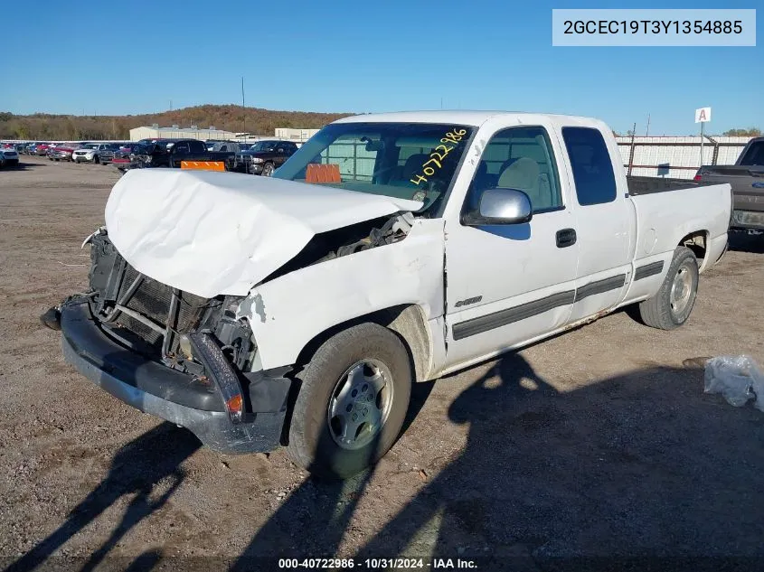 2000 Chevrolet Silverado 1500 Ls VIN: 2GCEC19T3Y1354885 Lot: 40722986