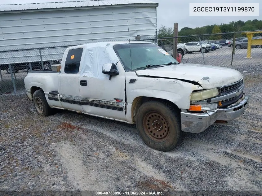 2000 Chevrolet Silverado 1500 Ls VIN: 2GCEC19T3Y1199870 Lot: 40733896