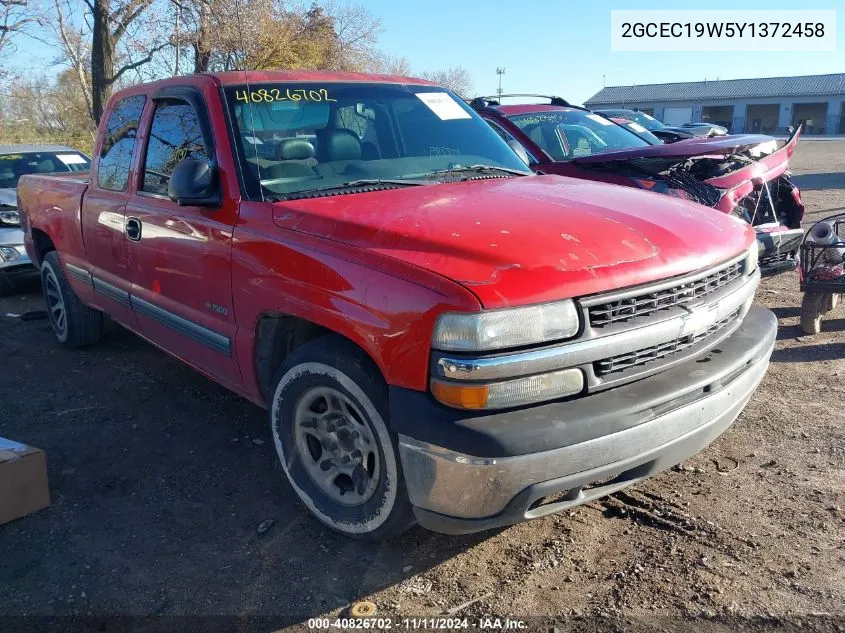 2000 Chevrolet Silverado VIN: 2GCEC19W5Y1372458 Lot: 40826702