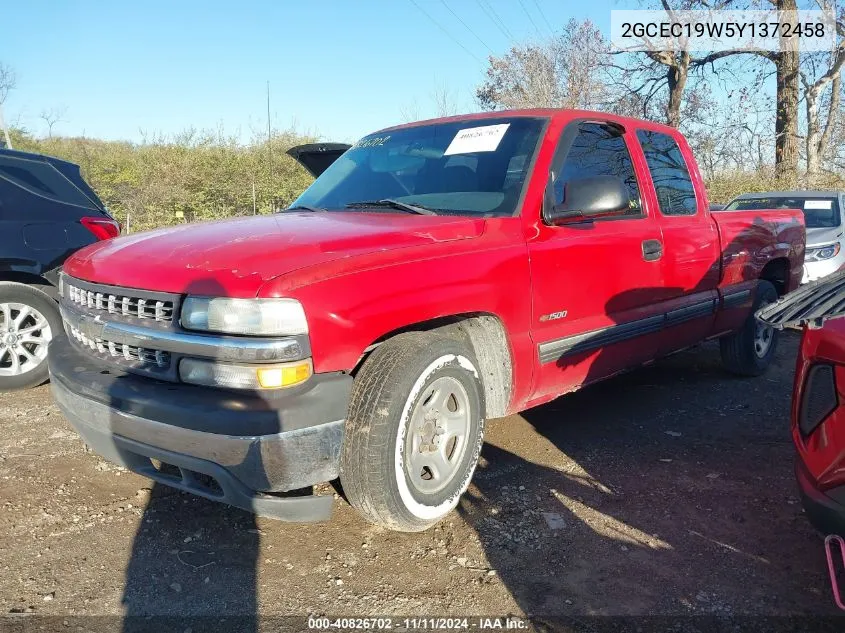 2000 Chevrolet Silverado VIN: 2GCEC19W5Y1372458 Lot: 40826702