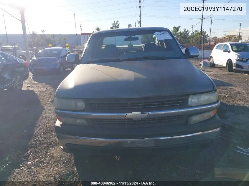 2000 Chevrolet Silverado 1500 Ls VIN: 2GCEC19V3Y1147270 Lot: 40846962