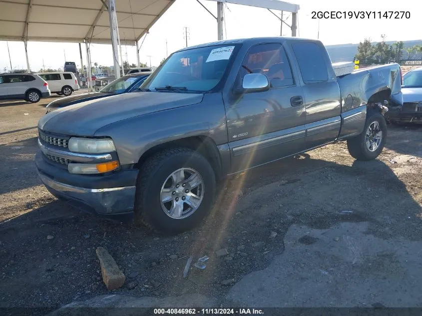 2000 Chevrolet Silverado 1500 Ls VIN: 2GCEC19V3Y1147270 Lot: 40846962