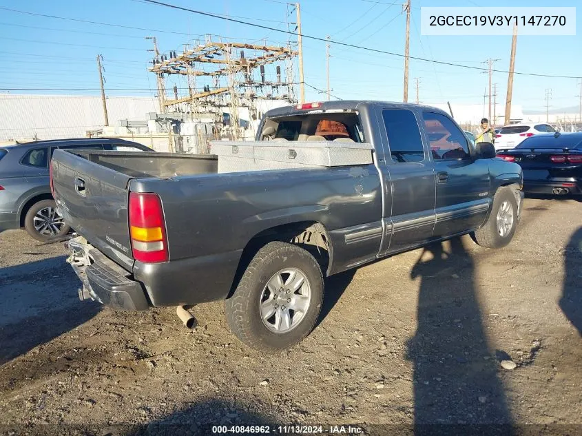 2000 Chevrolet Silverado 1500 Ls VIN: 2GCEC19V3Y1147270 Lot: 40846962