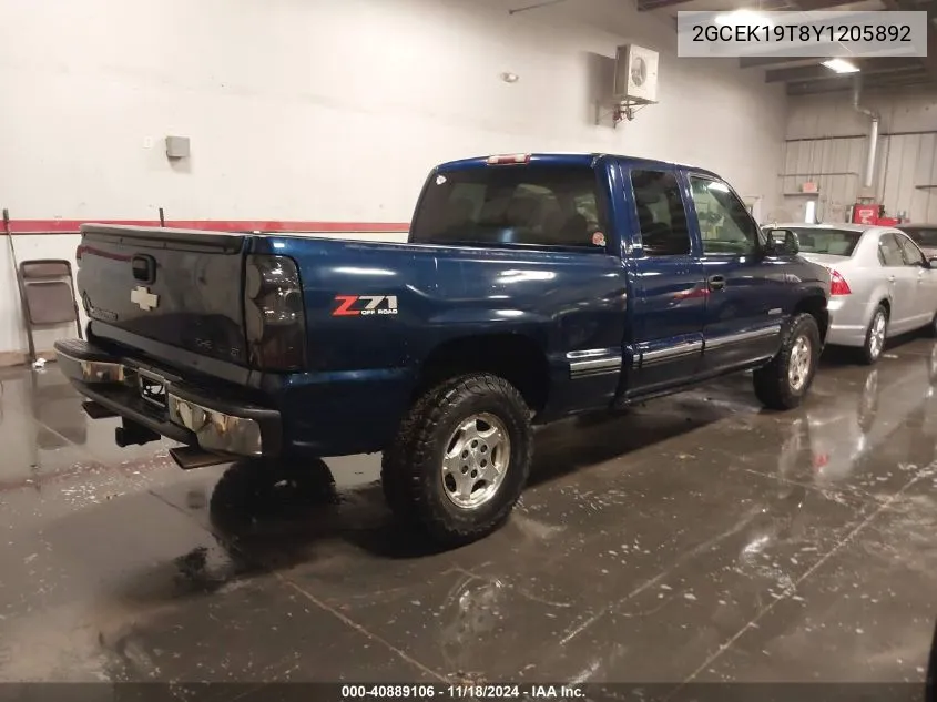 2000 Chevrolet Silverado 1500 Lt VIN: 2GCEK19T8Y1205892 Lot: 40889106