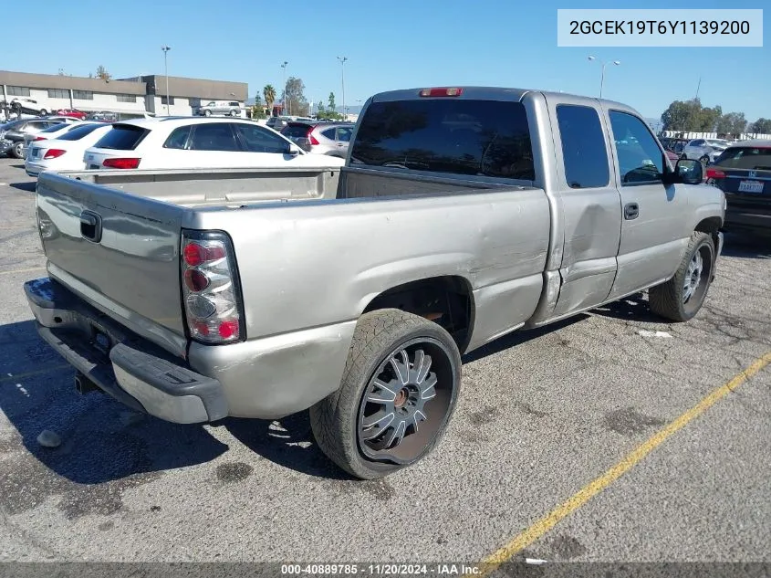 2000 Chevrolet Silverado 1500 Ls VIN: 2GCEK19T6Y1139200 Lot: 40889785