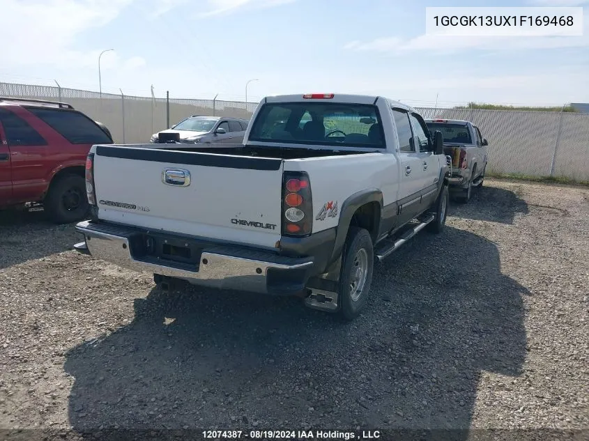 2001 Chevrolet Silverado K1500 Heavy Duty VIN: 1GCGK13UX1F169468 Lot: 12074387