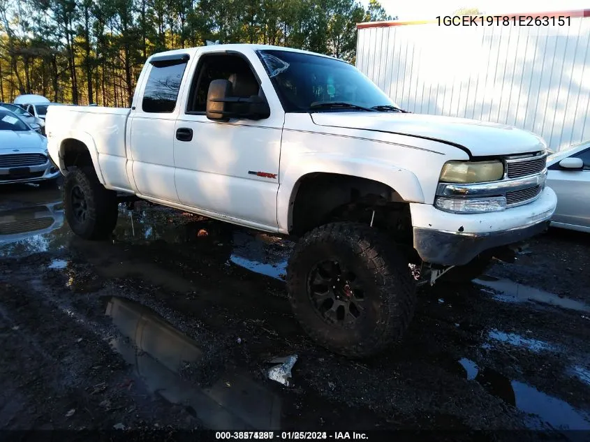 2001 Chevrolet Silverado 1500 Lt VIN: 1GCEK19T81E263151 Lot: 38574287