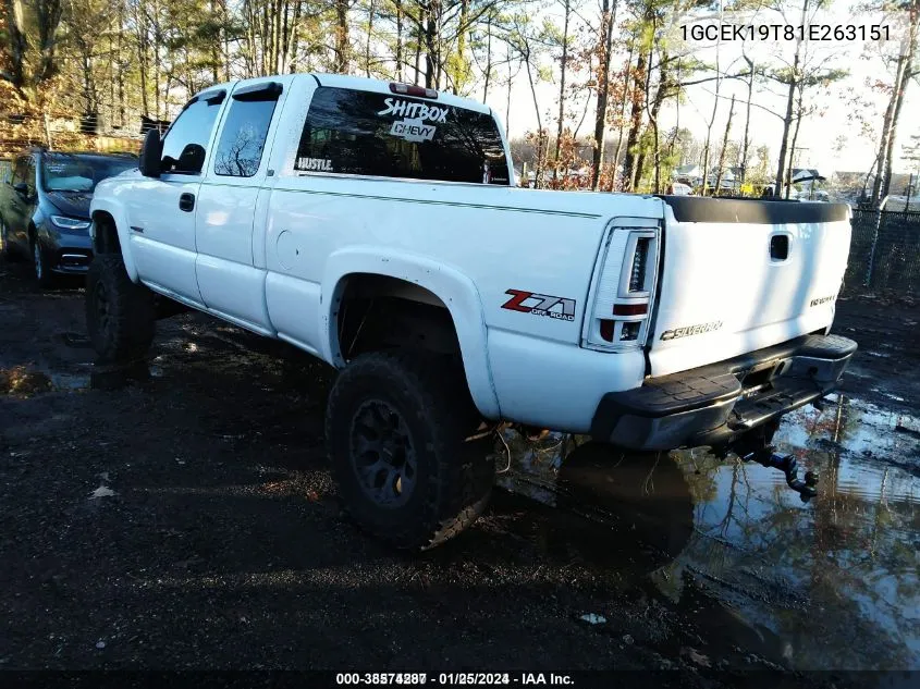 2001 Chevrolet Silverado 1500 Lt VIN: 1GCEK19T81E263151 Lot: 38574287