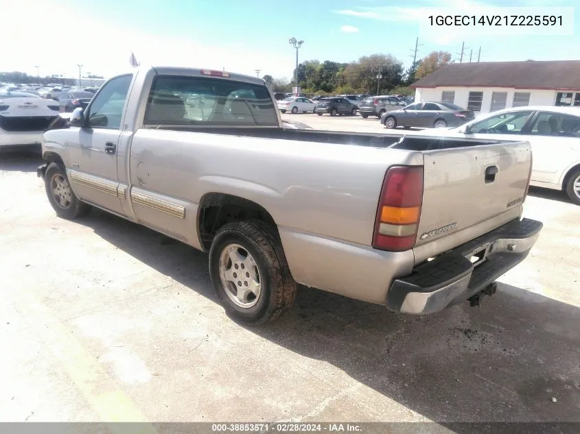 2001 Chevrolet Silverado 1500 Ls VIN: 1GCEC14V21Z225591 Lot: 38853571