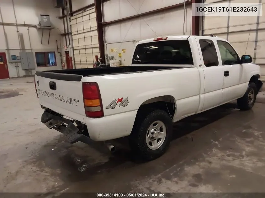 1GCEK19T61E232643 2001 Chevrolet Silverado 1500