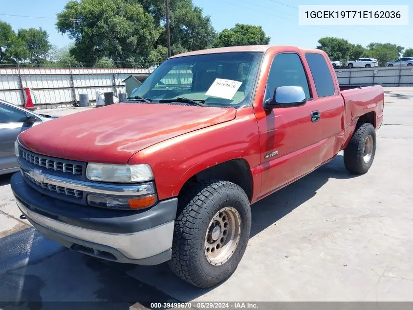 2001 Chevrolet Silverado 1500 Ls VIN: 1GCEK19T71E162036 Lot: 39499670