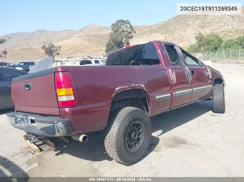 2001 Chevrolet Silverado 1500 Ls VIN: 2GCEC19T911269345 Lot: 39667211