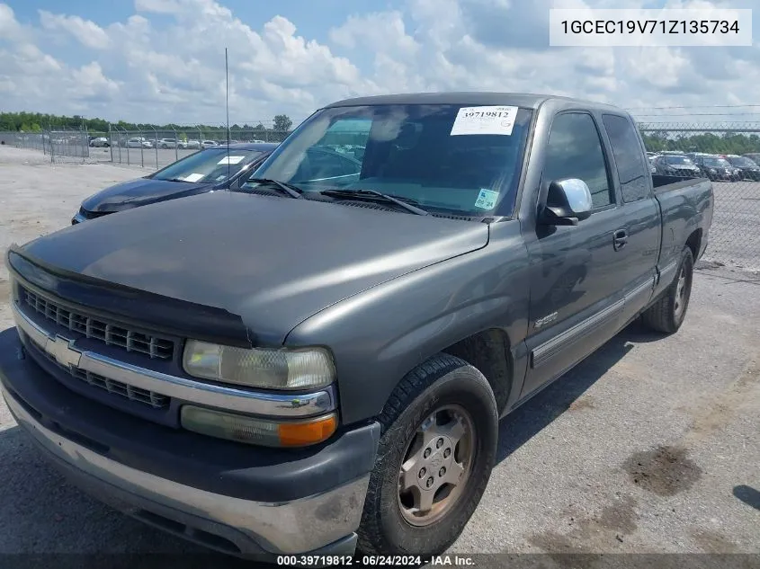 2001 Chevrolet Silverado 1500 Ls VIN: 1GCEC19V71Z135734 Lot: 39719812