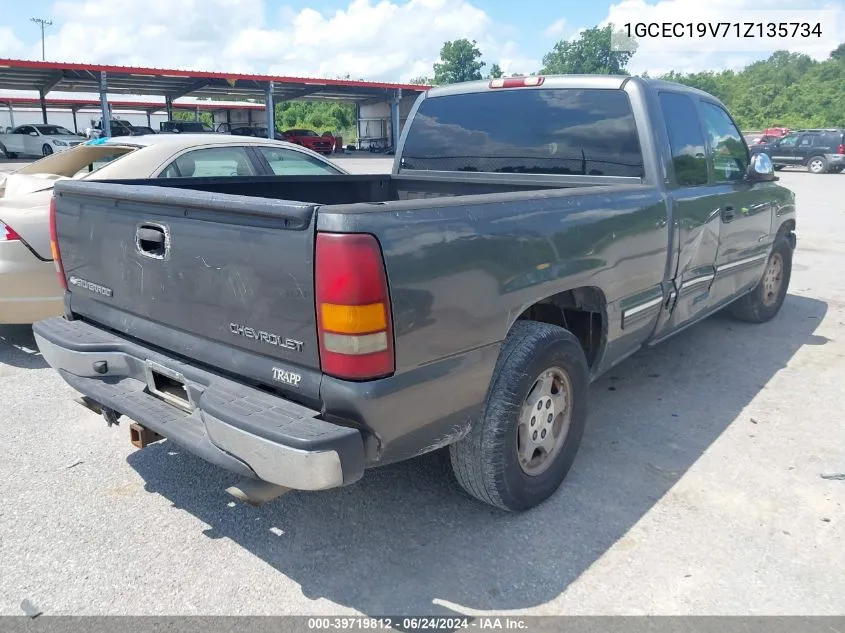 2001 Chevrolet Silverado 1500 Ls VIN: 1GCEC19V71Z135734 Lot: 39719812