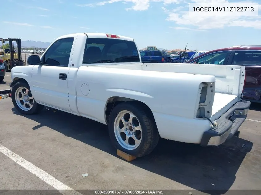 2001 Chevrolet Silverado 1500 Ls VIN: 1GCEC14V11Z122713 Lot: 39810767