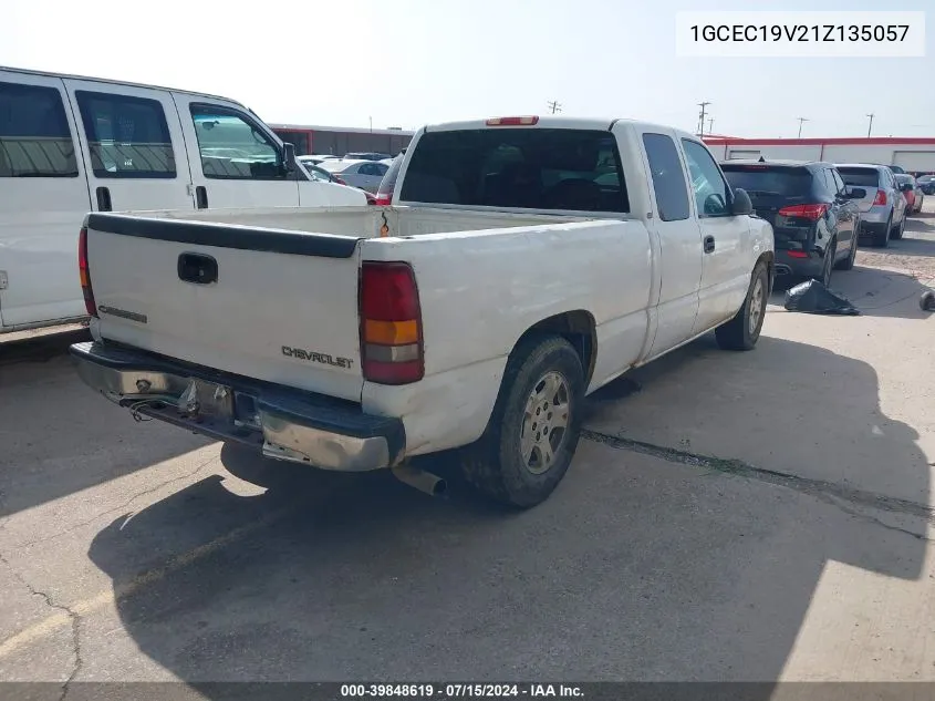 2001 Chevrolet Silverado 1500 VIN: 1GCEC19V21Z135057 Lot: 39848619