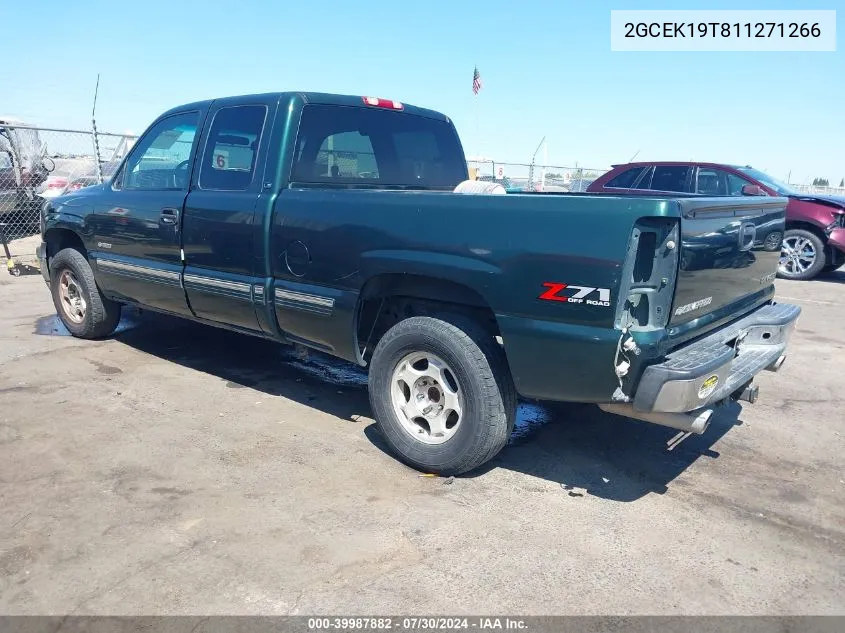 2001 Chevrolet Silverado 1500 Ls VIN: 2GCEK19T811271266 Lot: 39987882