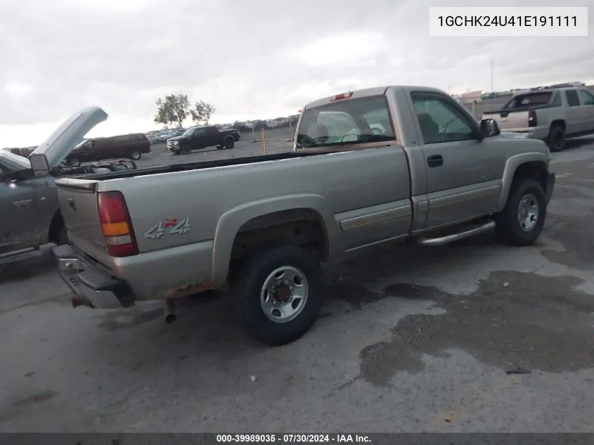 2001 Chevrolet Silverado 2500Hd Ls VIN: 1GCHK24U41E191111 Lot: 39989035