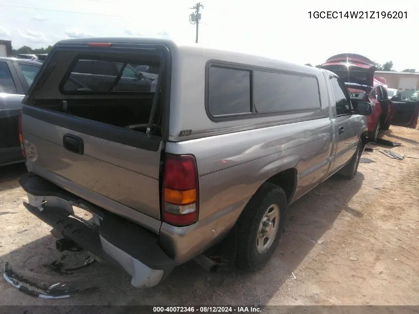 2001 Chevrolet Silverado 1500 VIN: 1GCEC14W21Z196201 Lot: 40072346