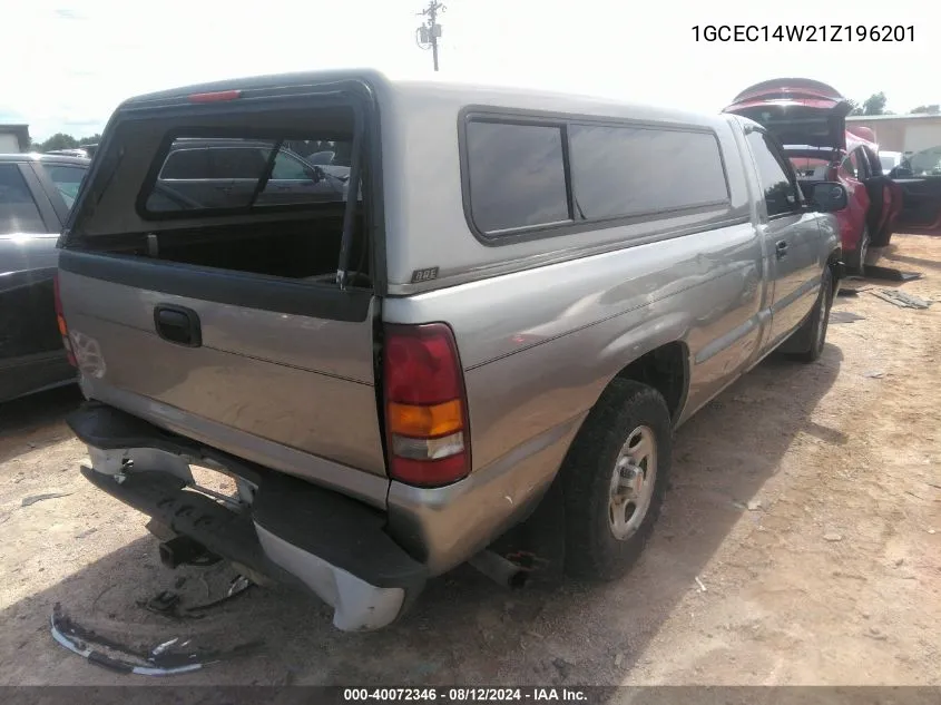 2001 Chevrolet Silverado 1500 VIN: 1GCEC14W21Z196201 Lot: 40072346