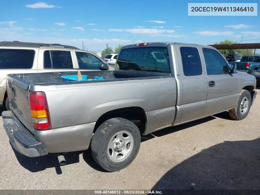 2001 Chevrolet Silverado 1500 VIN: 2GCEC19W411346410 Lot: 40148812