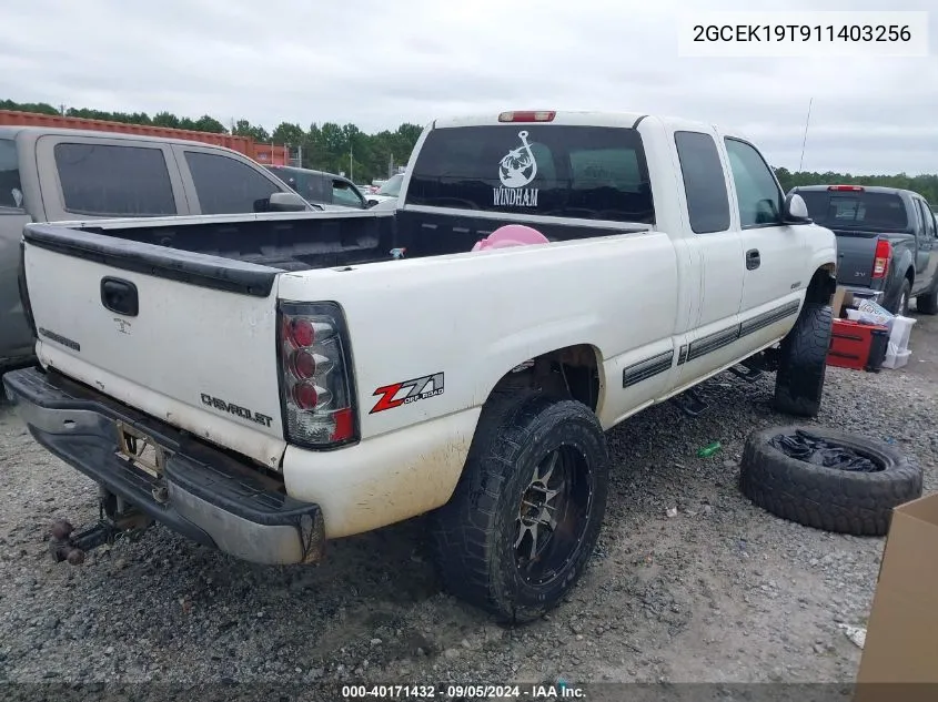 2001 Chevrolet Silverado 1500 Ls VIN: 2GCEK19T911403256 Lot: 40171432