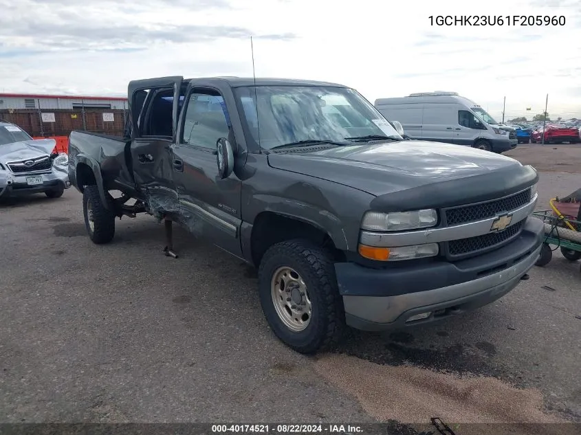 2001 Chevrolet Silverado 2500Hd Ls VIN: 1GCHK23U61F205960 Lot: 40174521