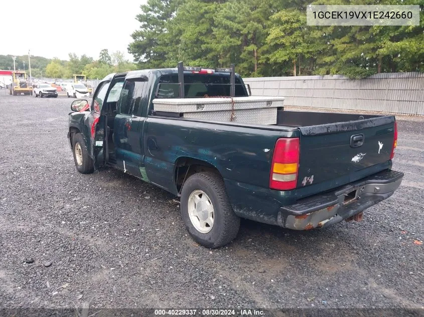 2001 Chevrolet Silverado 1500 VIN: 1GCEK19VX1E242660 Lot: 40229337