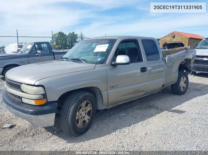 2GCEC19T311331905 2001 Chevrolet Silverado 1500 Ls