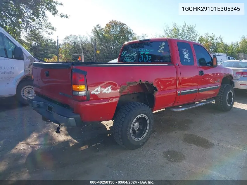 2001 Chevrolet Silverado K2500 Heavy Duty VIN: 1GCHK29101E305345 Lot: 40250190