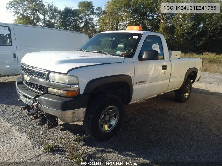 2001 Chevrolet Silverado 2500Hd VIN: 1GCHK24U31E241965 Lot: 40266481