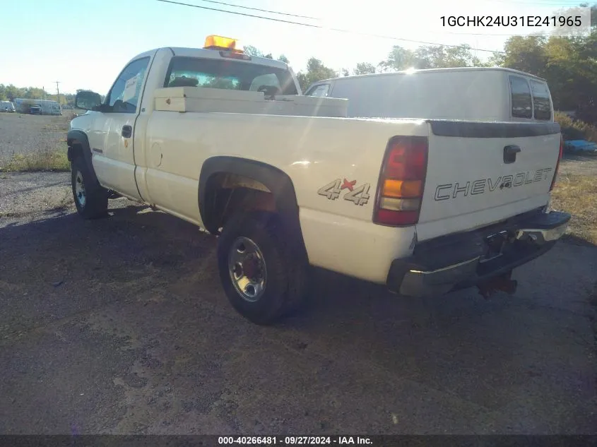 2001 Chevrolet Silverado 2500Hd VIN: 1GCHK24U31E241965 Lot: 40266481