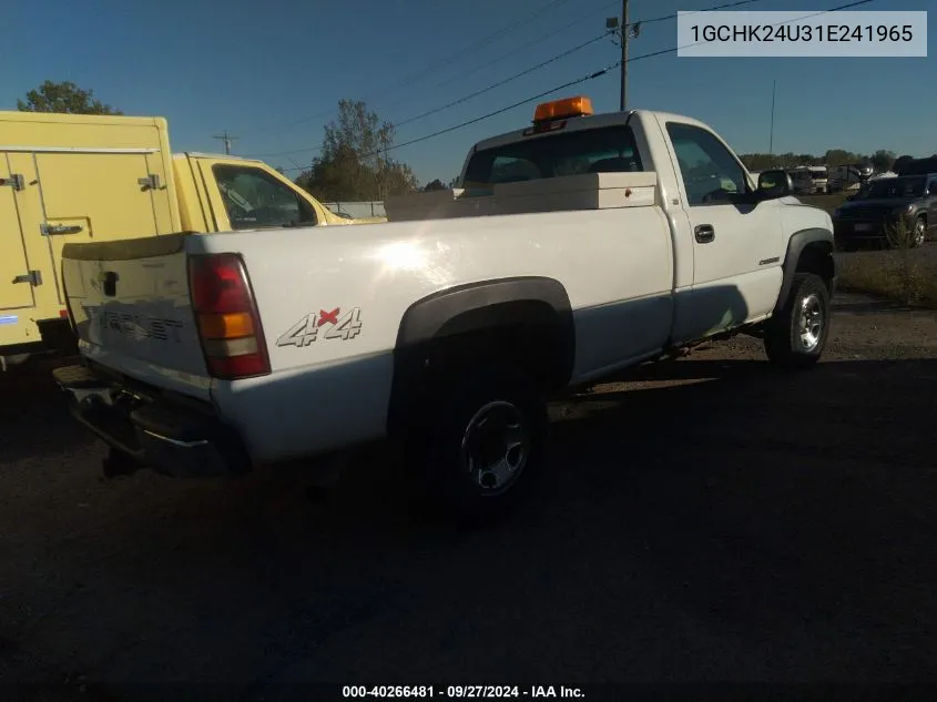 2001 Chevrolet Silverado 2500Hd VIN: 1GCHK24U31E241965 Lot: 40266481