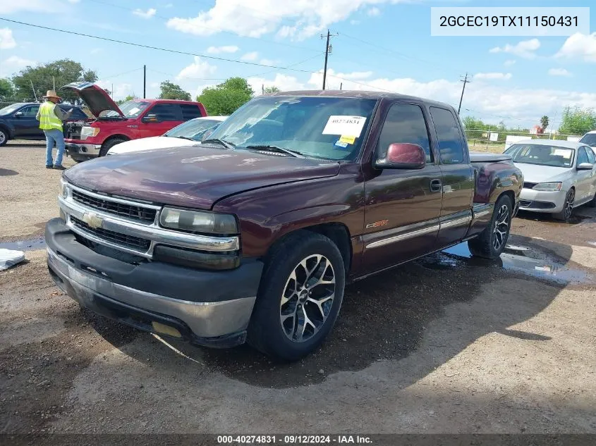 2001 Chevrolet Silverado 1500 Ls VIN: 2GCEC19TX11150431 Lot: 40274831