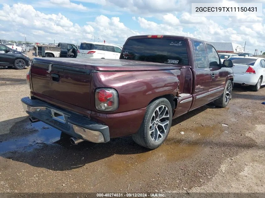 2001 Chevrolet Silverado 1500 Ls VIN: 2GCEC19TX11150431 Lot: 40274831