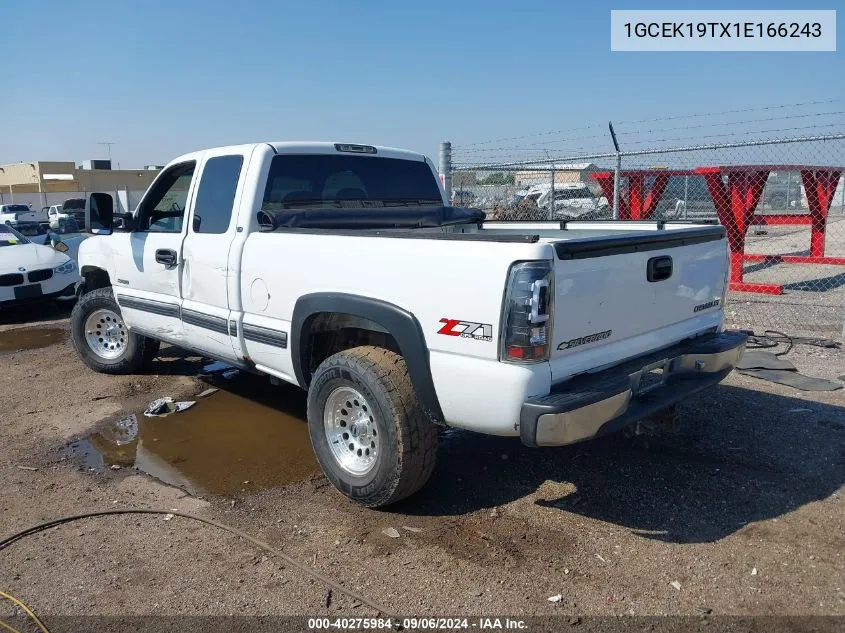 2001 Chevrolet Silverado 1500 Ls VIN: 1GCEK19TX1E166243 Lot: 40275984