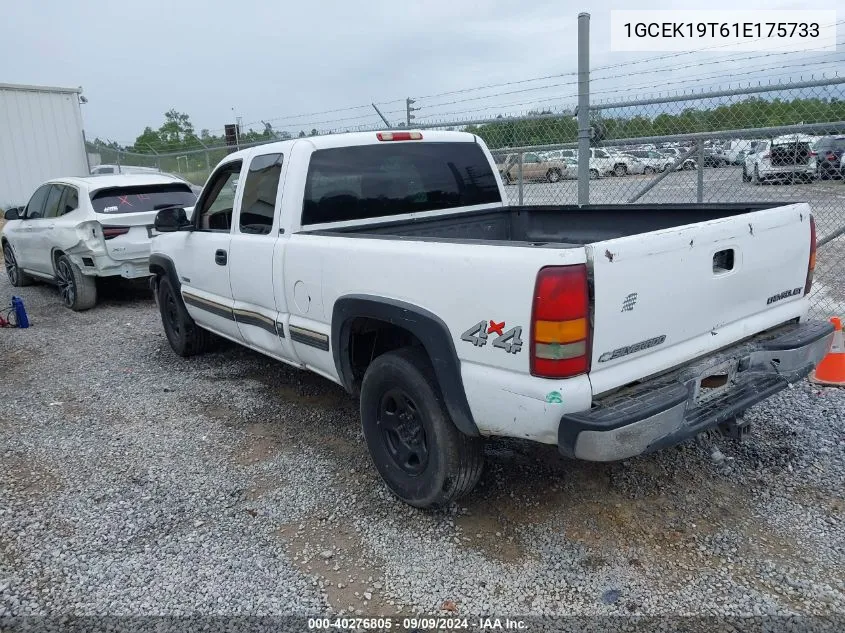 2001 Chevrolet Silverado 1500 Ls VIN: 1GCEK19T61E175733 Lot: 40276805