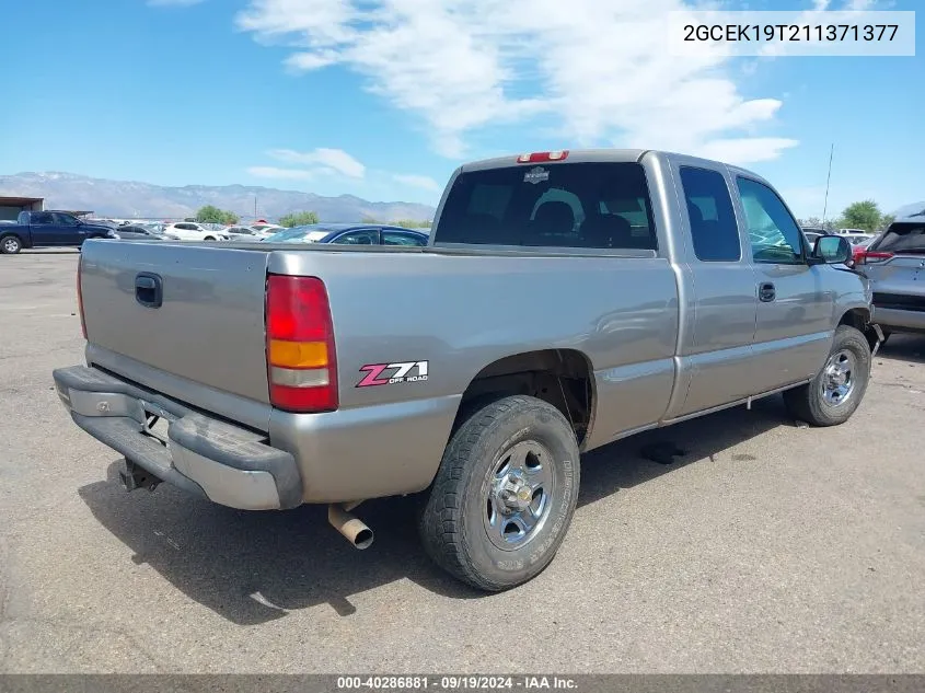 2001 Chevrolet Silverado 1500 Ls VIN: 2GCEK19T211371377 Lot: 40286881