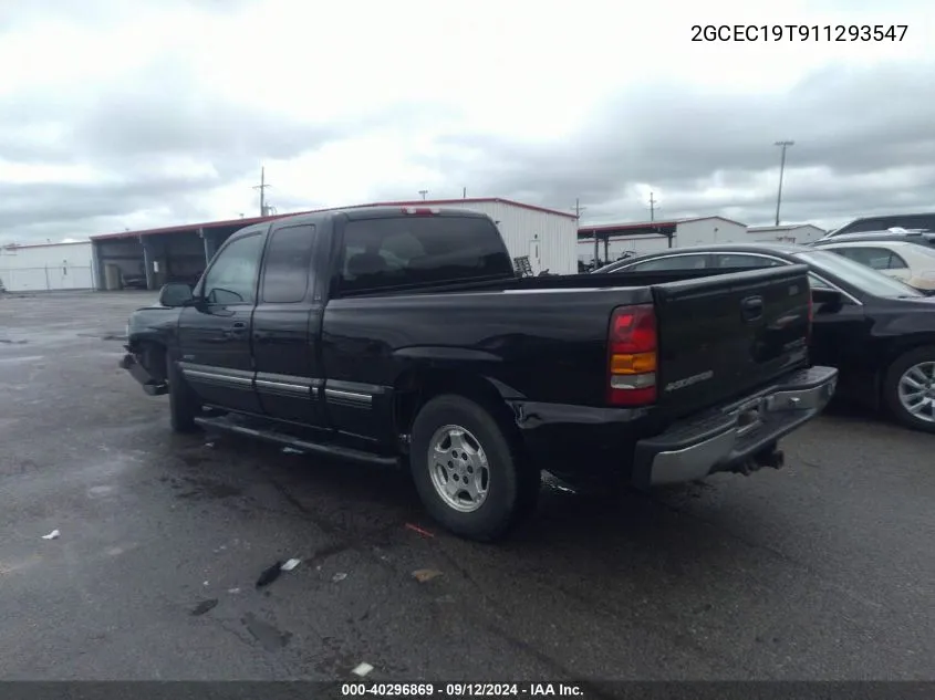 2001 Chevrolet Silverado 1500 Ls VIN: 2GCEC19T911293547 Lot: 40296869