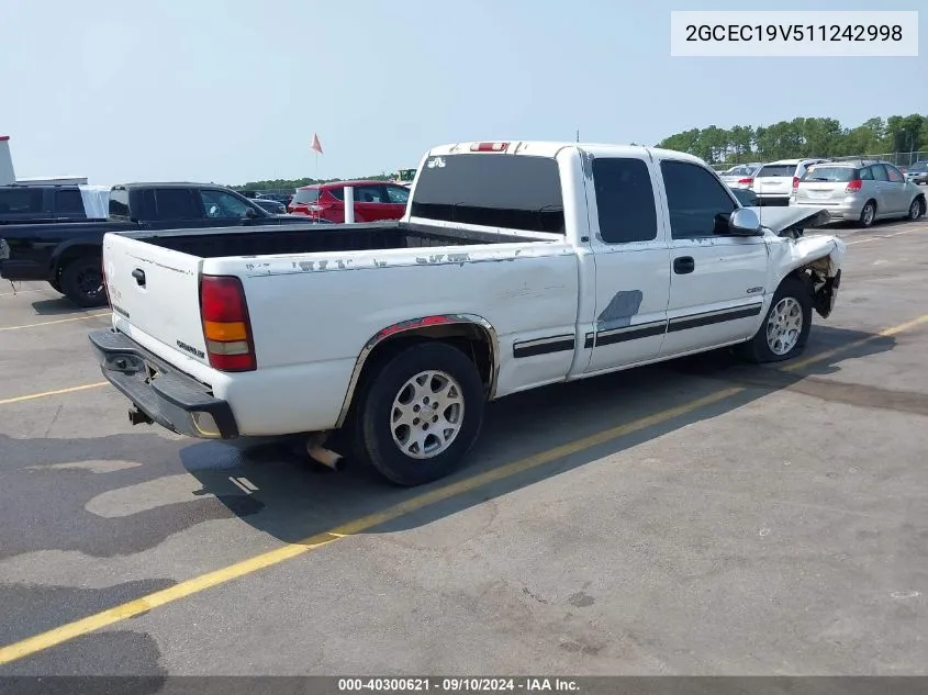 2001 Chevrolet Silverado 1500 Ls VIN: 2GCEC19V511242998 Lot: 40300621