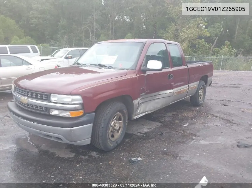 2001 Chevrolet Silverado 1500 Ls VIN: 1GCEC19V01Z265905 Lot: 40303329