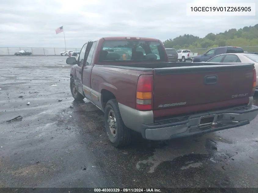 2001 Chevrolet Silverado 1500 Ls VIN: 1GCEC19V01Z265905 Lot: 40303329