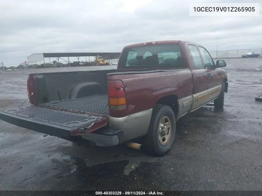 2001 Chevrolet Silverado 1500 Ls VIN: 1GCEC19V01Z265905 Lot: 40303329