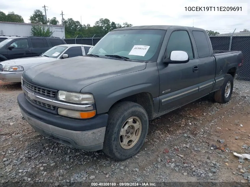 2001 Chevrolet Silverado 1500 Ls VIN: 1GCEK19T11E209691 Lot: 40308169