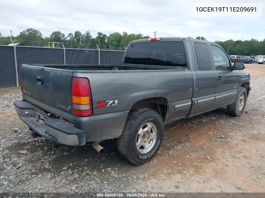 2001 Chevrolet Silverado 1500 Ls VIN: 1GCEK19T11E209691 Lot: 40308169