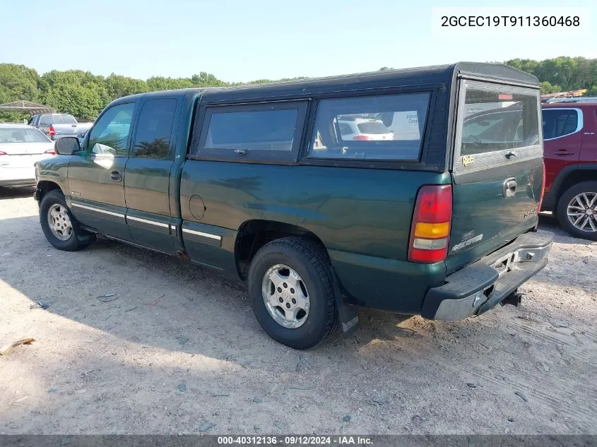 2001 Chevrolet Silverado 1500 Ls VIN: 2GCEC19T911360468 Lot: 40312136