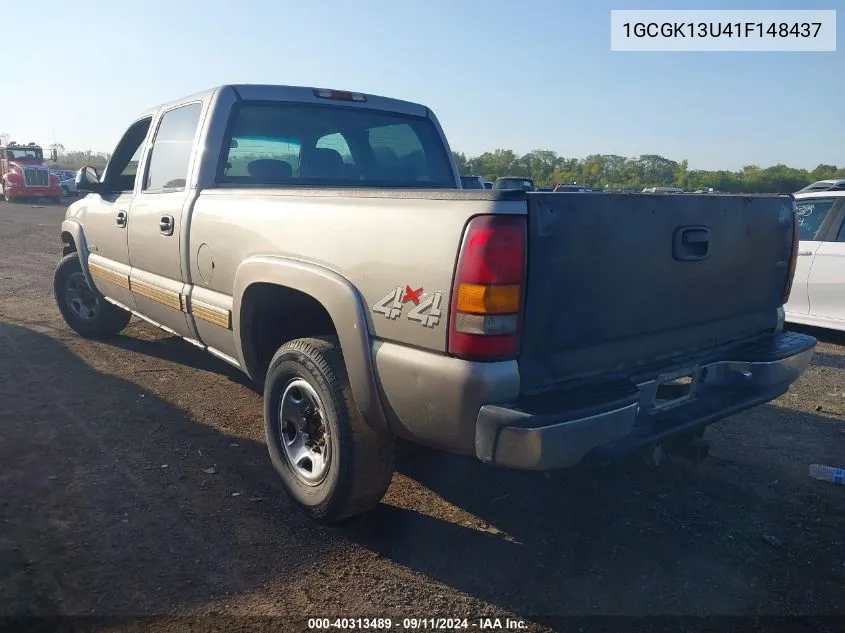 2001 Chevrolet Silverado 1500Hd Ls/Lt VIN: 1GCGK13U41F148437 Lot: 40313489